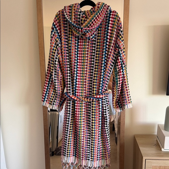 Multicolor Checkered Women's Robe - Picture 3 of 5